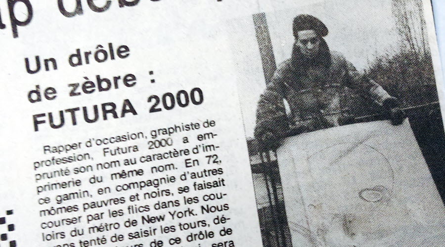 Coupure de presse lors d'un passage en France en 1982